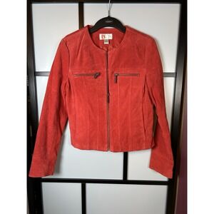 BERNARDO B COLLECTION 100‎ % Genuine Leather Suede Jacket  BYKE MOTORCYCLE sz M